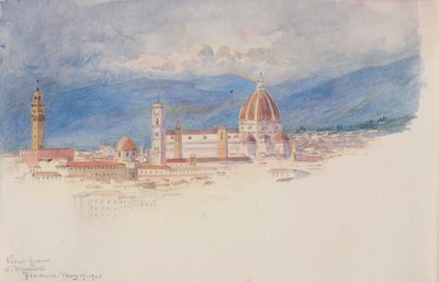 Pohled z náměstí S. Miniato, Florencie od George Elbert Burr