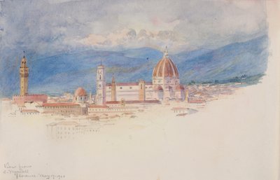 Pohled z S. Miniato, Florencie, 1900. od George Elbert Burr