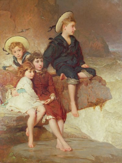 Děti sira Hussey Vivian u moře od George Elgar Hicks