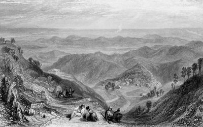 „Mussooree a Dhoon, z Landour“, 1838. od George Francis White
