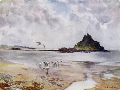 Hora svatého Michaela (barevná lito) od George Franck Nicholls