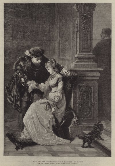 Jindřich VIII a Anna Boleynová od George Frederick Folingsby