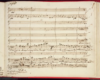 Původní partitura pro Händelovo poslední oratorium, Jephtha od George Frederick Handel