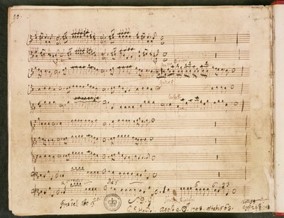 Původní partitura Poslední folio z Opery 