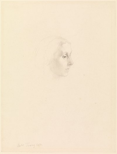 Studie k portrétu Emily Tennysonové, 1862 od George Frederick Watts