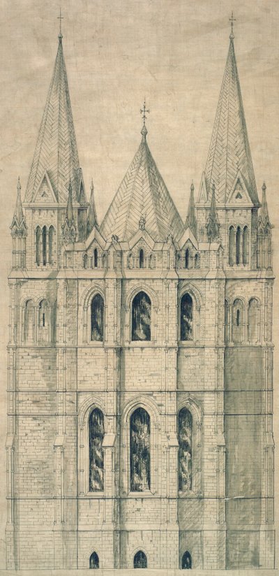 Elevation, c.1860 (papír) od George Gilbert Scott