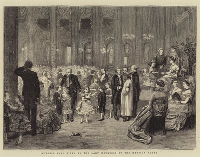 Ples pro mládež pořádaný paní starostkou v Panském domě od George Goodwin Kilburne