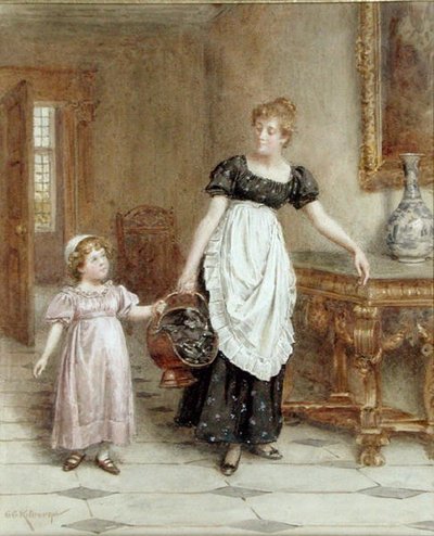 Mnoho rukou pracuje lehce (akvarel na papíře) od George Goodwin Kilburne