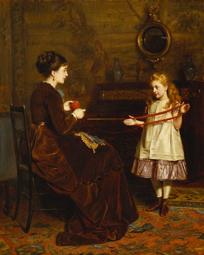 Matčin malý pomocník, 1874 od George Goodwin Kilburne