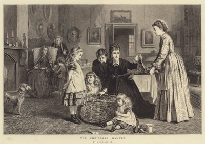 Vánoční koš od George Goodwin Kilburne