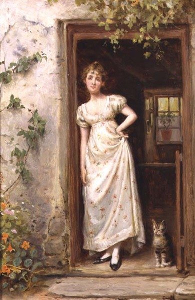 Dveře do chaty od George Goodwin Kilburne
