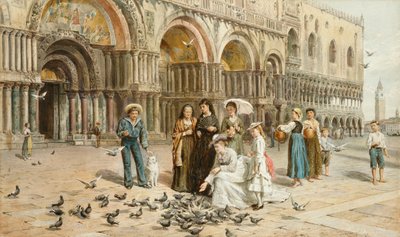Holubi svatého Marka, Benátky, Itálie, 1876 od George Goodwin Kilburne