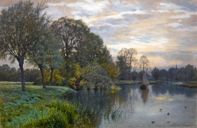 Řeka Great Ouse při západu slunce od George Gordon Fraser