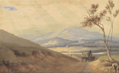 A Gleamy Effect — Hollidaysburg, Pennsylvania, 1835-40 (akvarel a grafit na tkaném papíře) od George Harvey