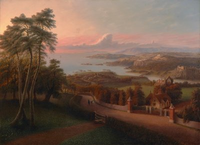 Západ slunce ve venkovské krajině 1846 (olej na plátně) od George Harvey