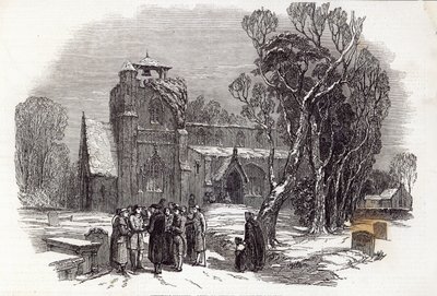 Vánoční ráno: Linton, z "The Illustrated London News", 26. prosince 1846. od George Haydock Dodgson