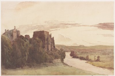 Hrad Cockermouth (nalepeno na tabuli) od George Haydock Dodgson