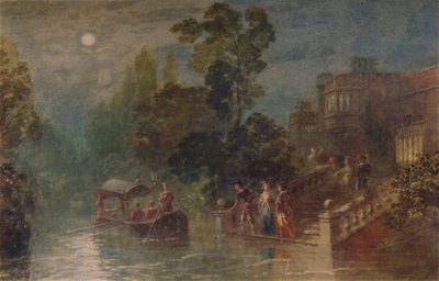 Moonlight: the Terrace, Haddon Hall, 1873, 1935 od George Haydock Dodgson