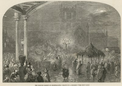 Borough Market, Londýn, na Štědrý den od George Haydock Dodgson