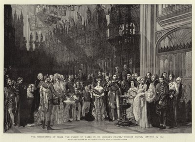 Křest J.R.H. prince z Walesu v kapli svatého Jiří na hradě Windsor, 25. ledna 1842 od George Hayter