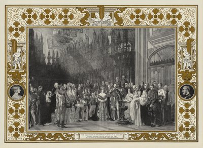 Křest prince z Walesu v kapli svatého Jiří, hrad Windsor, 25. ledna 1842 od George Hayter