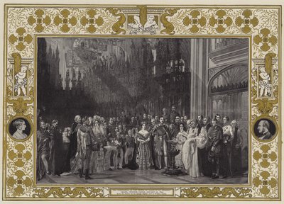 Křest prince z Walesu v kapli svatého Jiří, hrad Windsor, 25. ledna 1842 od George Hayter