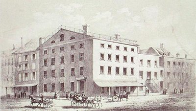 Fraunces Tavern, na rohu Broad a Peel Street, New York City od George Hayward