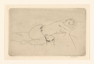 Ležící ženský akt od George Hendrik Breitner (signed by artist)