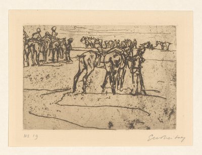 Odpočívající kavalérie od George Hendrik Breitner (signed by artist)