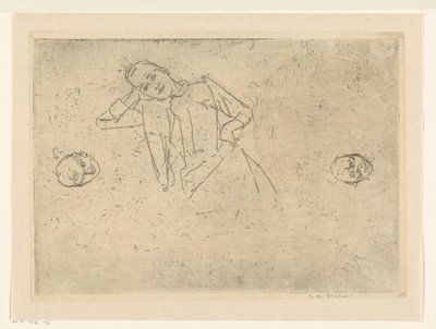 Studie sedící žena od George Hendrik Breitner (signed by artist)