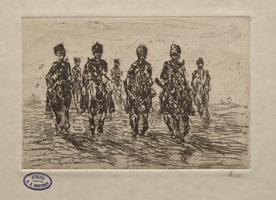 Jezdecká scéna. od George Hendrik Breitner