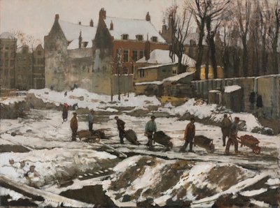 Staveniště v Amsterdamu od George Hendrik Breitner