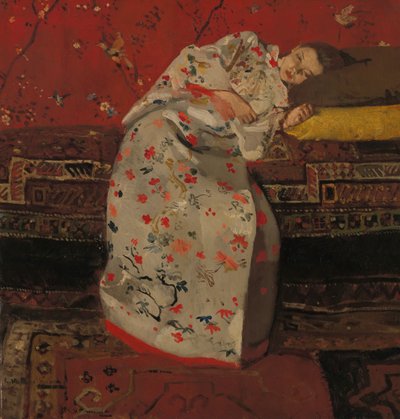 Nizozemsky: Meisje in witte kimono Dívka v bílém kimonu od George Hendrik Breitner