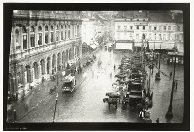 Pohled na bruselské severní nádraží a náměstí Rogier v Bruselu od George Hendrik Breitner
