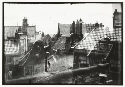 Pohled přes střechy v Amsterdamu od George Hendrik Breitner