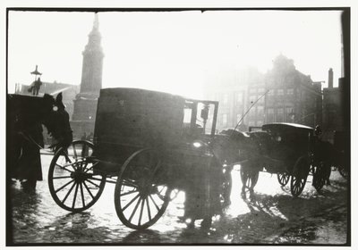 Kočáry na náměstí Dam v Amsterdamu od George Hendrik Breitner