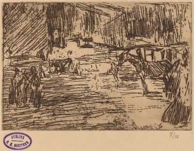 Scéna s koňmi stojícími v proudu od George Hendrik Breitner