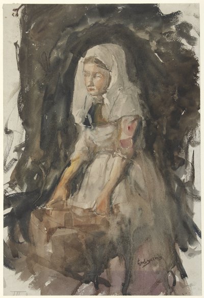 Scheveningen dívka u vany od George Hendrik Breitner