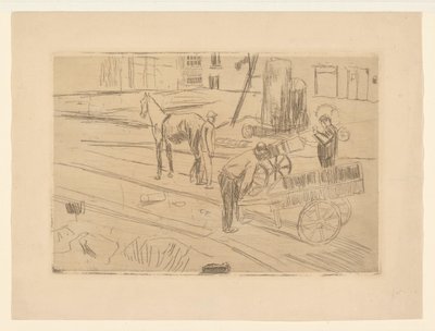 Práce na staveništi Sint Agnietenstraat v Amsterdamu od George Hendrik Breitner