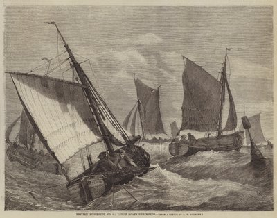 British Fisheries, No 6, Leigh Boats s krevetami od George Henry Andrews