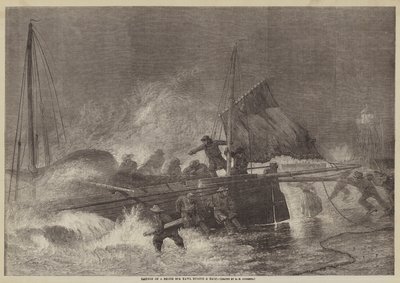 Spuštění jachet v Severním moři během vichřice od George Henry Andrews