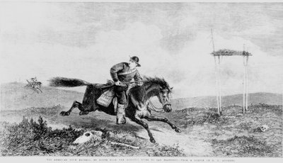 Americký Pony Express na cestě od řeky Missouri do San Francisca od George Henry Andrews