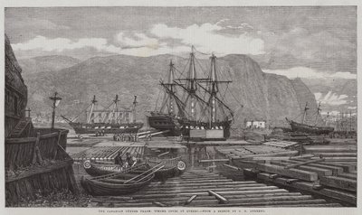 Kanadský obchod se dřevem, Timber Coves v Quebecu od George Henry Andrews