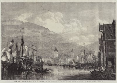 Přístav, Bergen, Norsko od George Henry Andrews