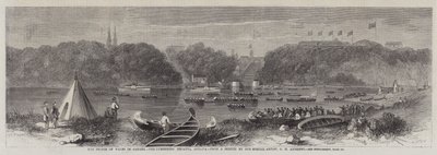 Princ z Walesu v Kanadě, Lumberers Regatta, Ottawa od George Henry Andrews