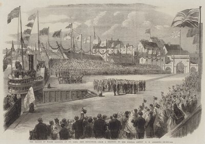 Princ z Walesu přistává v St John, New Brunswick od George Henry Andrews