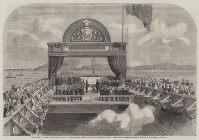 Princ z Walesu, který položil poslední kámen mostu Victoria přes St Lawrence od George Henry Andrews