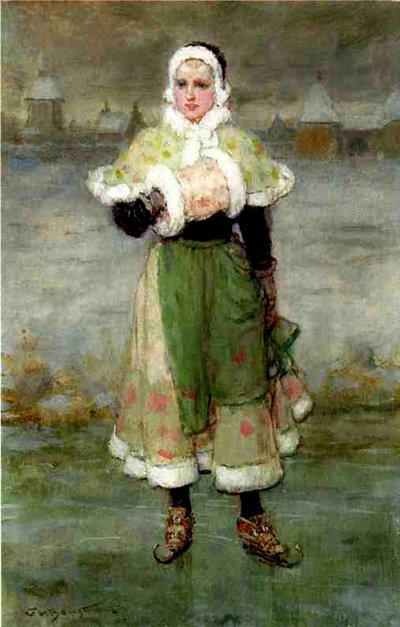 Holandský bruslař od George Henry Boughton