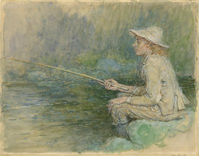 Chlapec Rybaření od George Henry Boughton