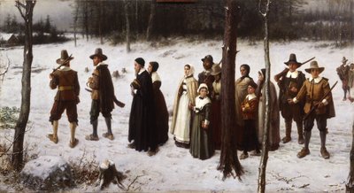 Poutníci jdoucí do kostela, 1867 od George Henry Boughton